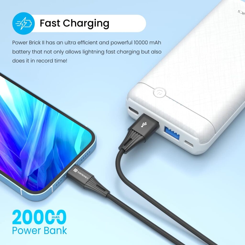 Portronics Power Brick II 20000 mAh Slim Power Bank: