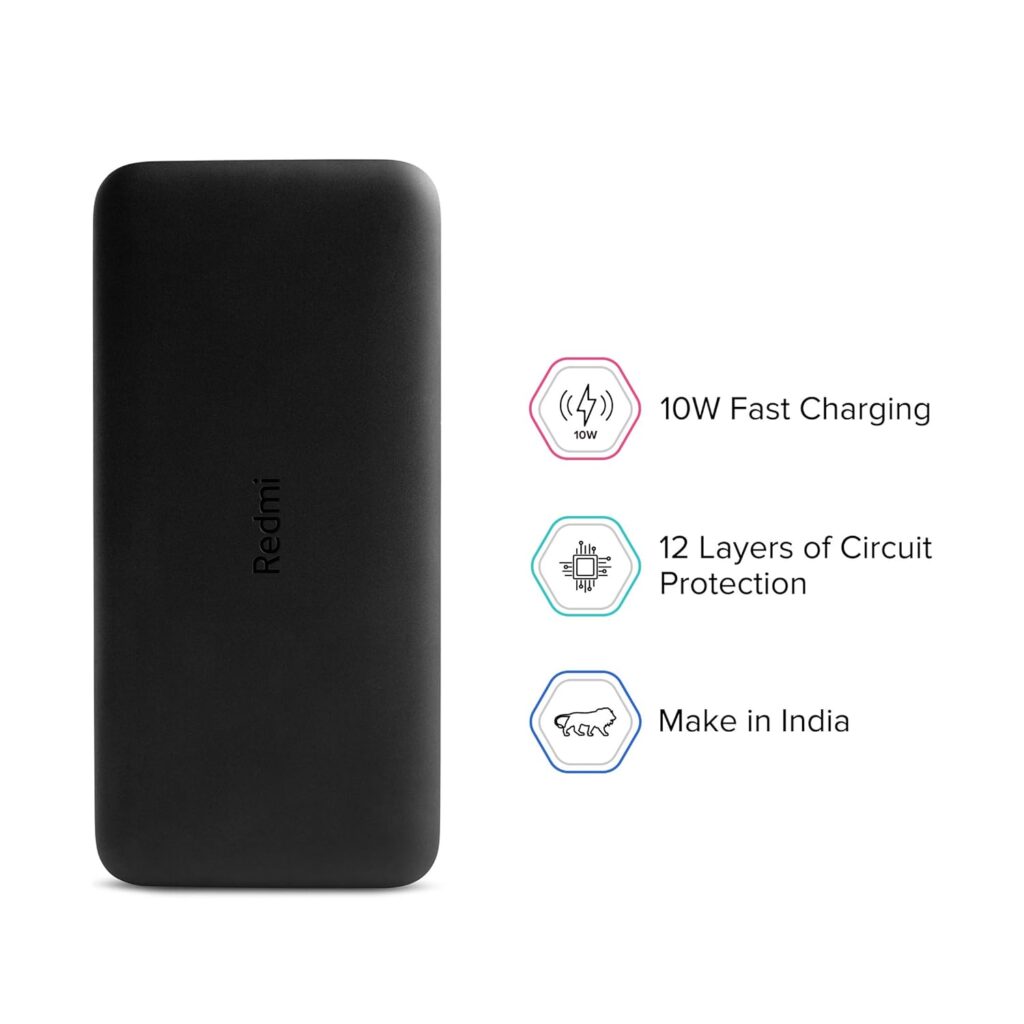 Redmi Lithium-Polymer 10000mAh Fast Charging Slim Power Bank