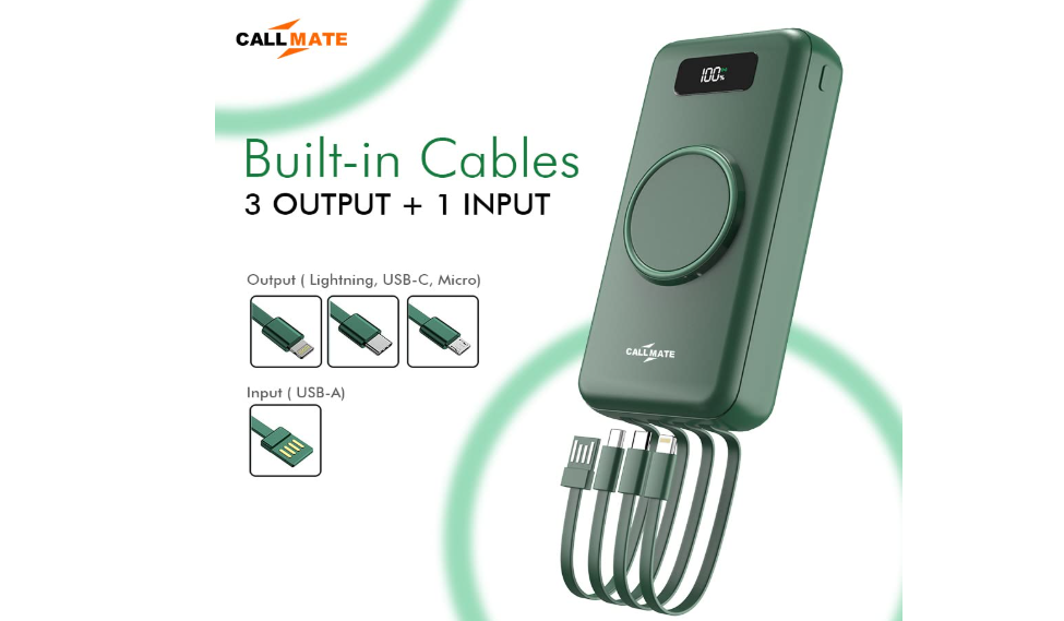 CALLMATE का Wireless 20000 mAh Lithium Polymer Digital Display Power Bank W-006